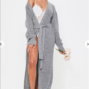NWOT - Belted knitted maxi cardigan